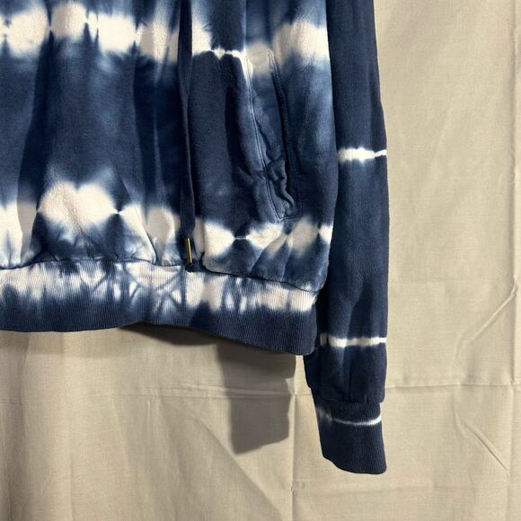 Young Fabulous Broke Hoodie Womens XS Blue Piper Tie Dye Cowl Neck Boxy Pockets - Picture 5 of 10